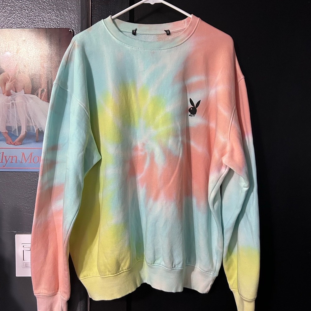 Missguided Playboy Tie-Dye Sweatshirt